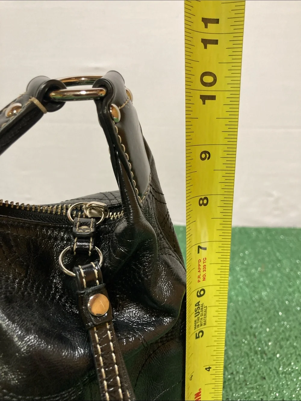 Coach Black Leather Hobo with Signature Plaque (OKPM-07-011)